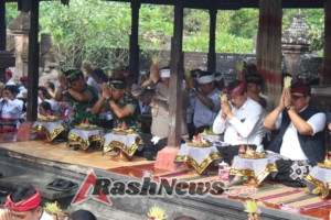 Dandim Tabanan Bersama Forkopimda Rayakan Tumpek Wariga di Desa Beraban
