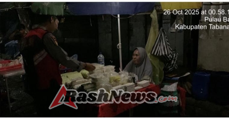 Sat Samapta Polres Tabanan Gelar Patroli Jalan Kaki Subuh “Perintis Presisi” Antisipasi Gangguan Kamtibmas di Wilayah Kota