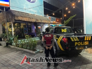 Patroli  Unit Samapta Polsek Kuta Utara Sasar Lokasi Pertokoan Ciptakan Rasa Aman