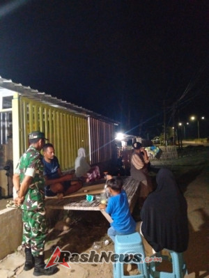 Koramil Poto Tano Aktif Lakukan Patroli Malam Cegah Gangguan Kamtibmas