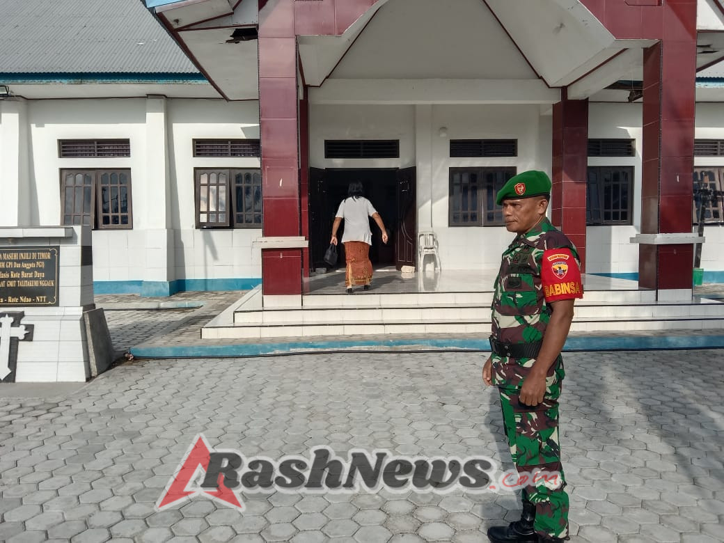 Serka Armindo Da Silva Laksanakan Pengamanan Ibadah Minggu di Desa Sakubatun