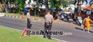 Polres Bandara Amankan Ibadah Minggu Umat Kristiani di Gereja Ekklesia Ngurah Rai