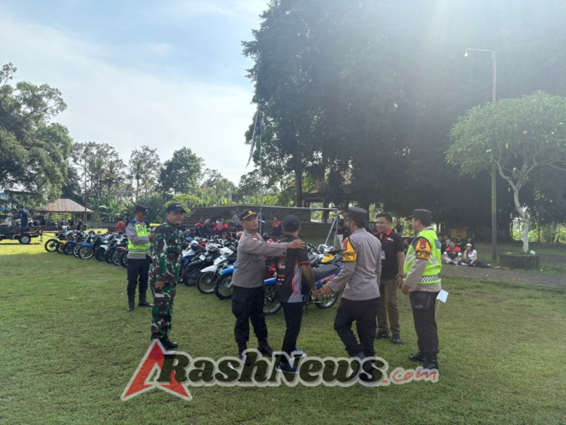 Polsek Kerambitan laksanakan Pengamanan Anniversary Komunitas Rider 2 Tak Tabanan.