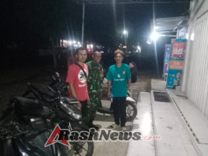 Cegah Gangguan Keamanan, Koramil 1607-06/Lape-Lopok Rutin Laksanakan Patroli Malam