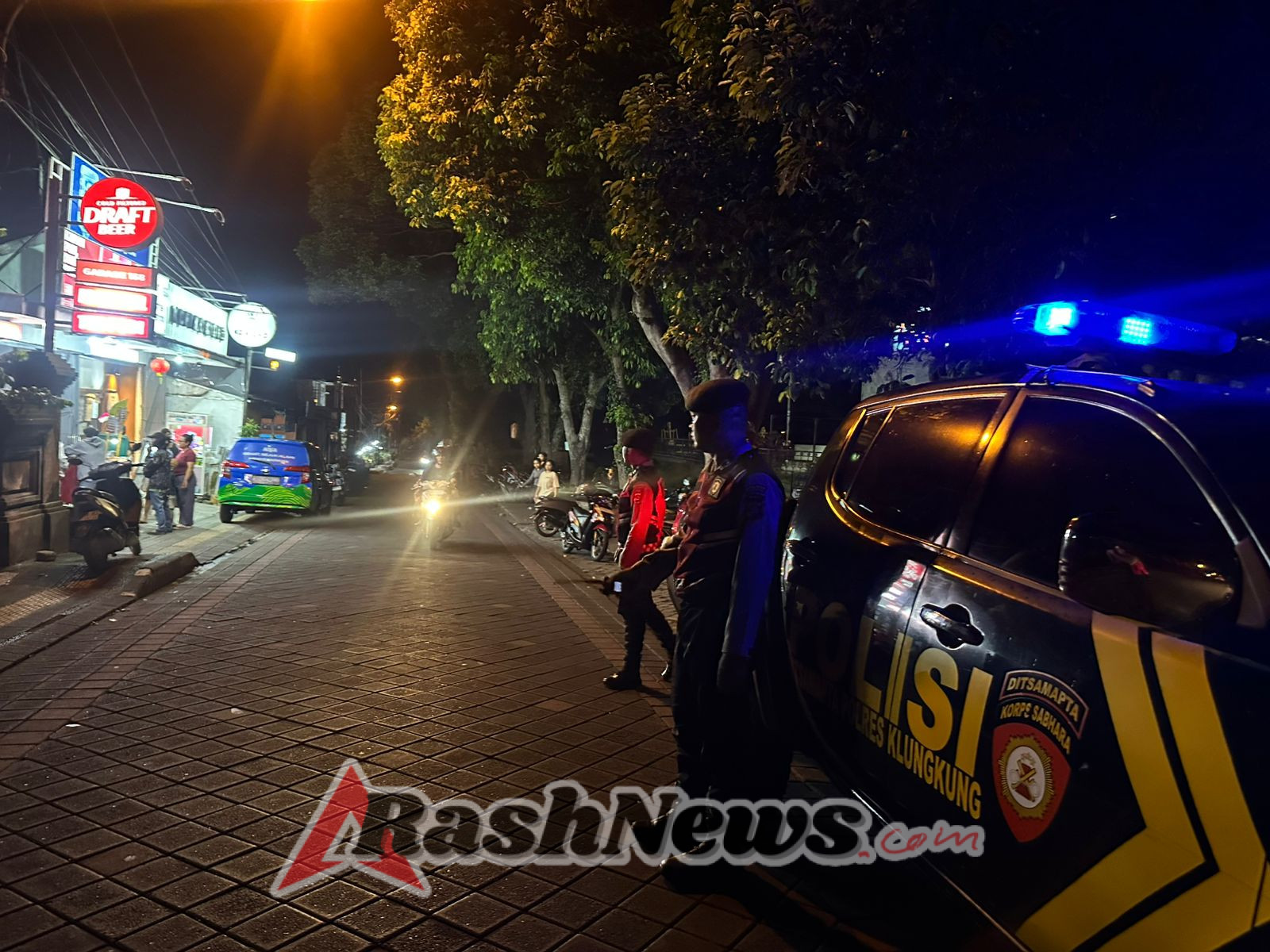 Sat Samapta Polres Klungkung Intensif Laksanakan Patroli Malam Jaga Kamtibmas Kondusif.