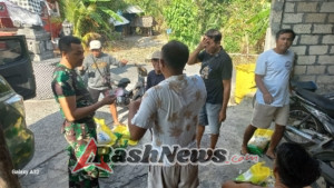 3 Hari Gulirkan GPM, Koramil Nusa penida Salurkan 4 Ton Beras SPHP