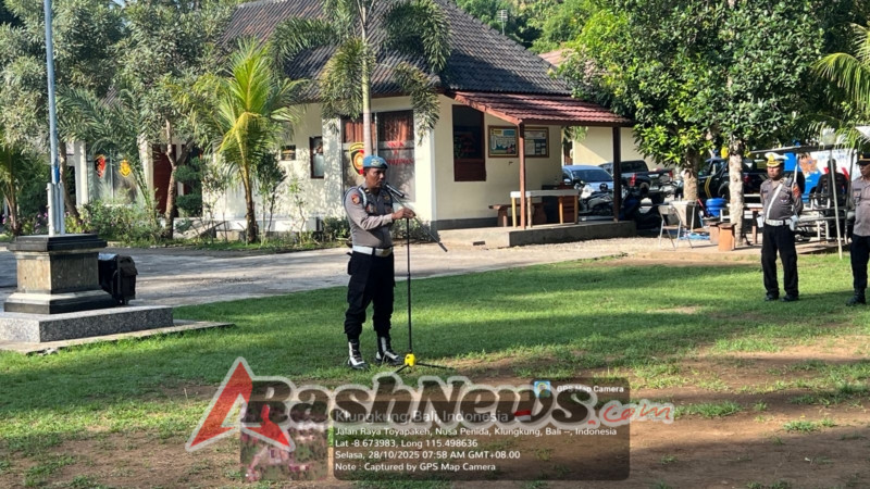 Polsek Nusa Penida Gelar Sosialisasi Bahaya Gaya Hidup Hedon, Tekankan Pentingnya Integritas Anggota Polri.
