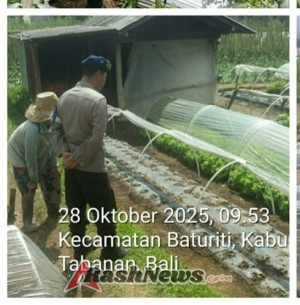 Polairud Polres Tabanan Sambangi Petani di Puncak Indah Bedugul, Wujud Sinergi Warga dan Polisi Jaga Kamtibmas serta Ketahanan Pangan