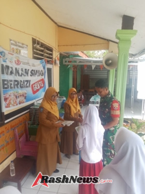 Sinergi TNI dan Sekolah, Babinsa Koramil 1628-01/Taliwang Dampingi Anak SDN 1 Bree Nikmati Menu Bergizi