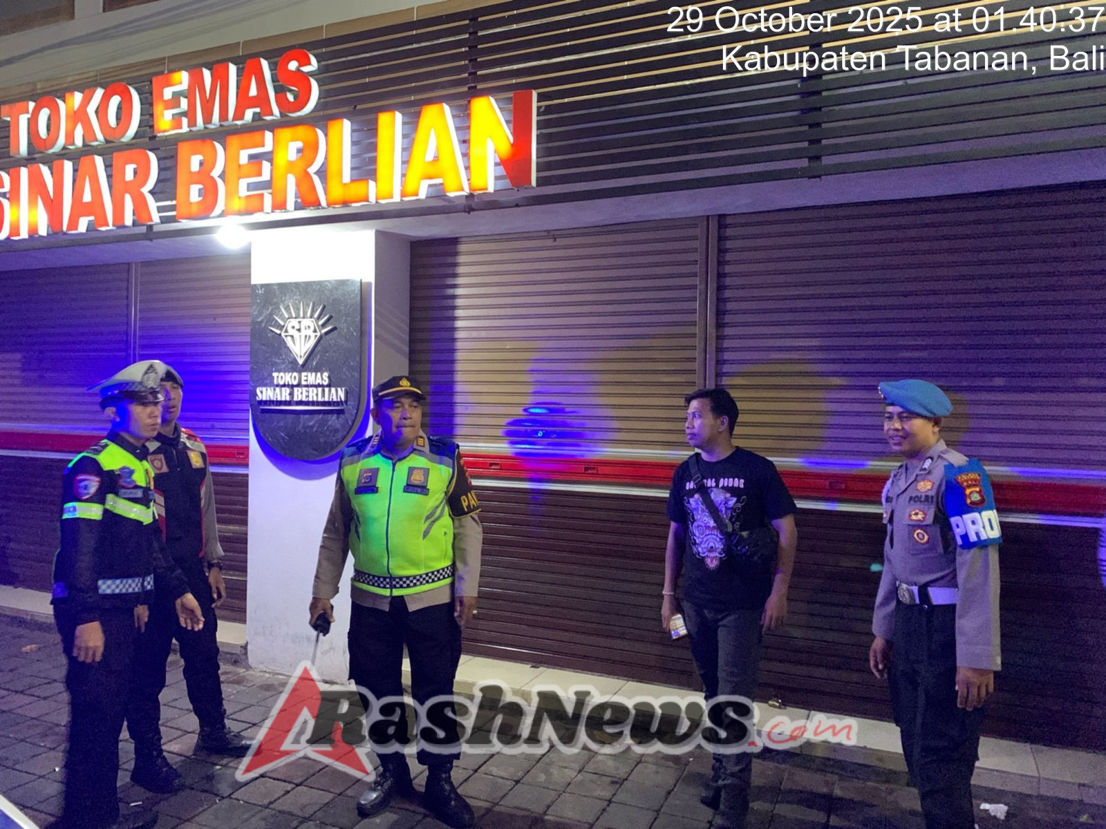 Polres Tabanan Gelar Blue Light Patrol, Cegah Aksi Kejahatan 3C di Tengah Malam