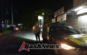 Kapolsek Marga Pimpin Patroli Malam Antisipasi Kejahatan