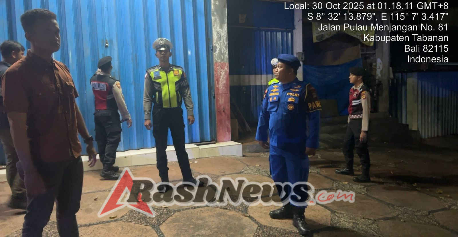 Polres Tabanan Gelar Blue Light Patrol, Antisipasi Kejahatan 3C di Tengah Malam