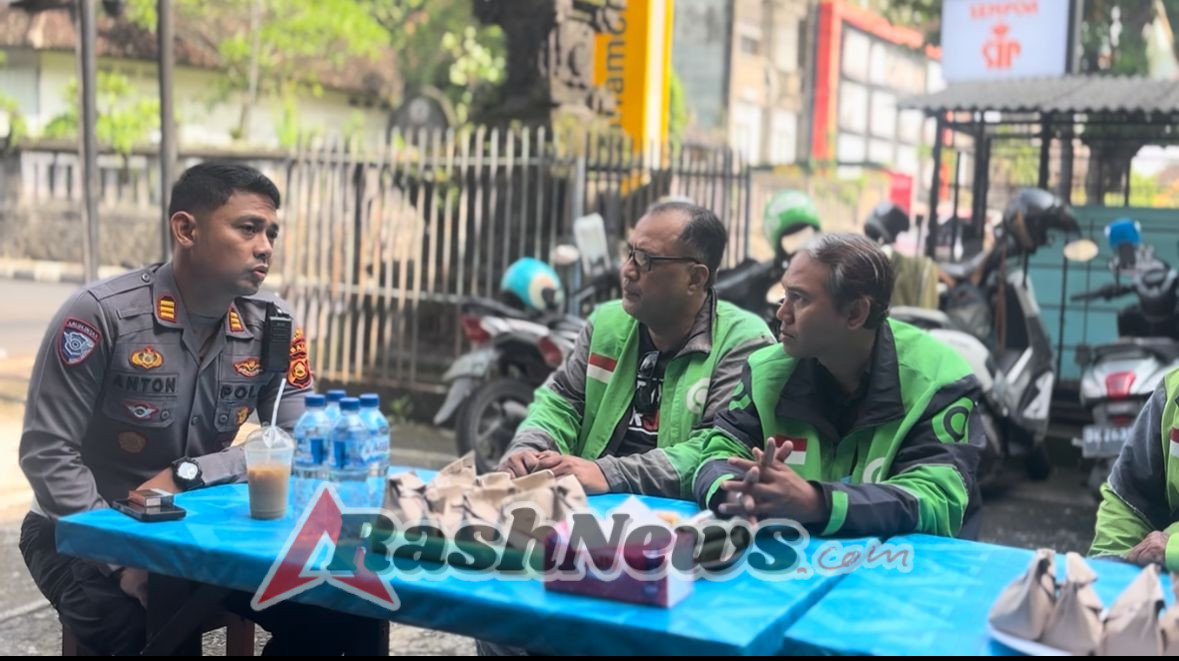 Polantas Menyapa, Satlantas Polres Tabanan Rangkul Komunitas Ojol Jagra Dewata Demi Keselamatan di Jalan Raya
