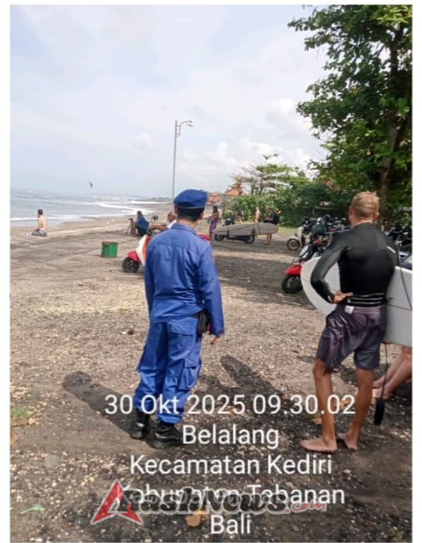 Satpolairud Polres Tabanan Intensifkan Patroli Pesisir di Pantai Kedungu, Jaga Keamanan Wisatawan