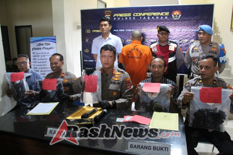 Kapolres Tabanan Gelar Press Conference Pengungkapan Kasus Penusukan di Selemadeg, Pelaku Berhasil Ditangkap