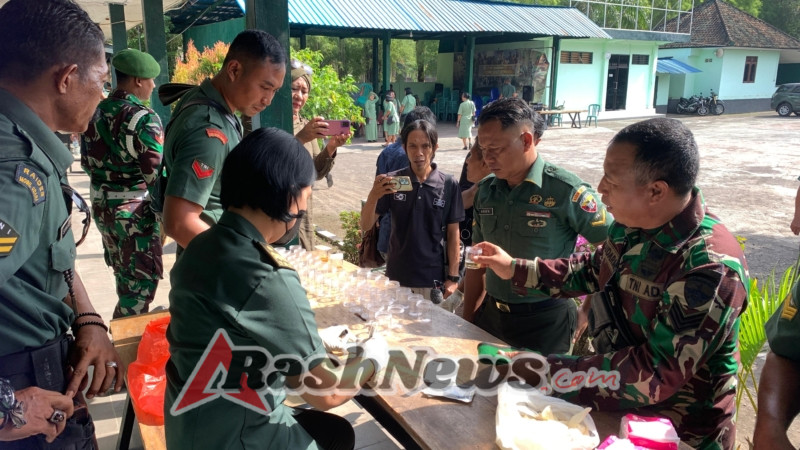 Cegah Penyalahgunaan Narkoba, Ratusan Anggota Kodim Jembrana Jalani Tes Urine