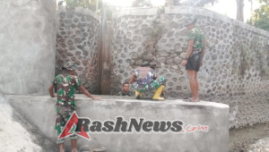 Bendungan Panondiwal Hampir Rampung, TMMD ke-126 Kodim 1625/Ngada Fokus Selesaikan Plester Pintu Bendungan