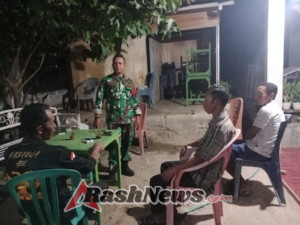 Babinsa Desa Sondosia Beri Imbauan Jaga Kamtibmas dan Hindari Begadang untuk Kesehatan