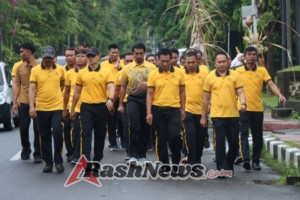 Kapolres Karangasem Pimpin Olahraga Pagi Bersama Jajaran