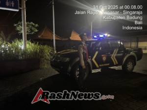 Jalur Denpasar – Singaraja Menjadi Sasaran Patroli Biru Polsek Mengwi Untuk Mencegah Kejahatan Jalanan