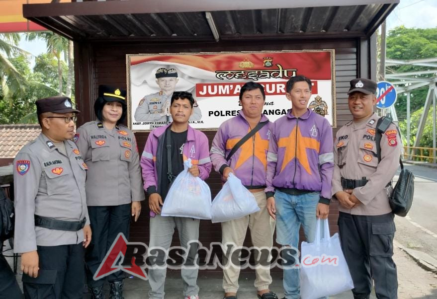KBO SatBinmas Mewakili Kapolres Karangasem Melaksanakan Program Jumat Curhat Bersama Driver Online