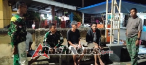 Pastikan Situasi Aman, Piket Koramil Taliwang Turun Patroli di Kawasan Taman Tiang Enam