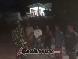 Situasi Aman dan Kondusif, Patroli Siskamling Koramil 1608-04/Woha Berjalan Lancar di Wilayah Teritorial