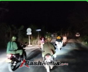 Wujudkan Kondusifitas Wilayah, Koramil 06/Batakte Patroli Malam Bersama Linmas dan Security