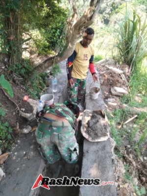 Jawab Kerinduan Petani: Kodim 1612/Manggarai dan Warga Beamese Genjot Plester Irigasi TMMD Ke-126