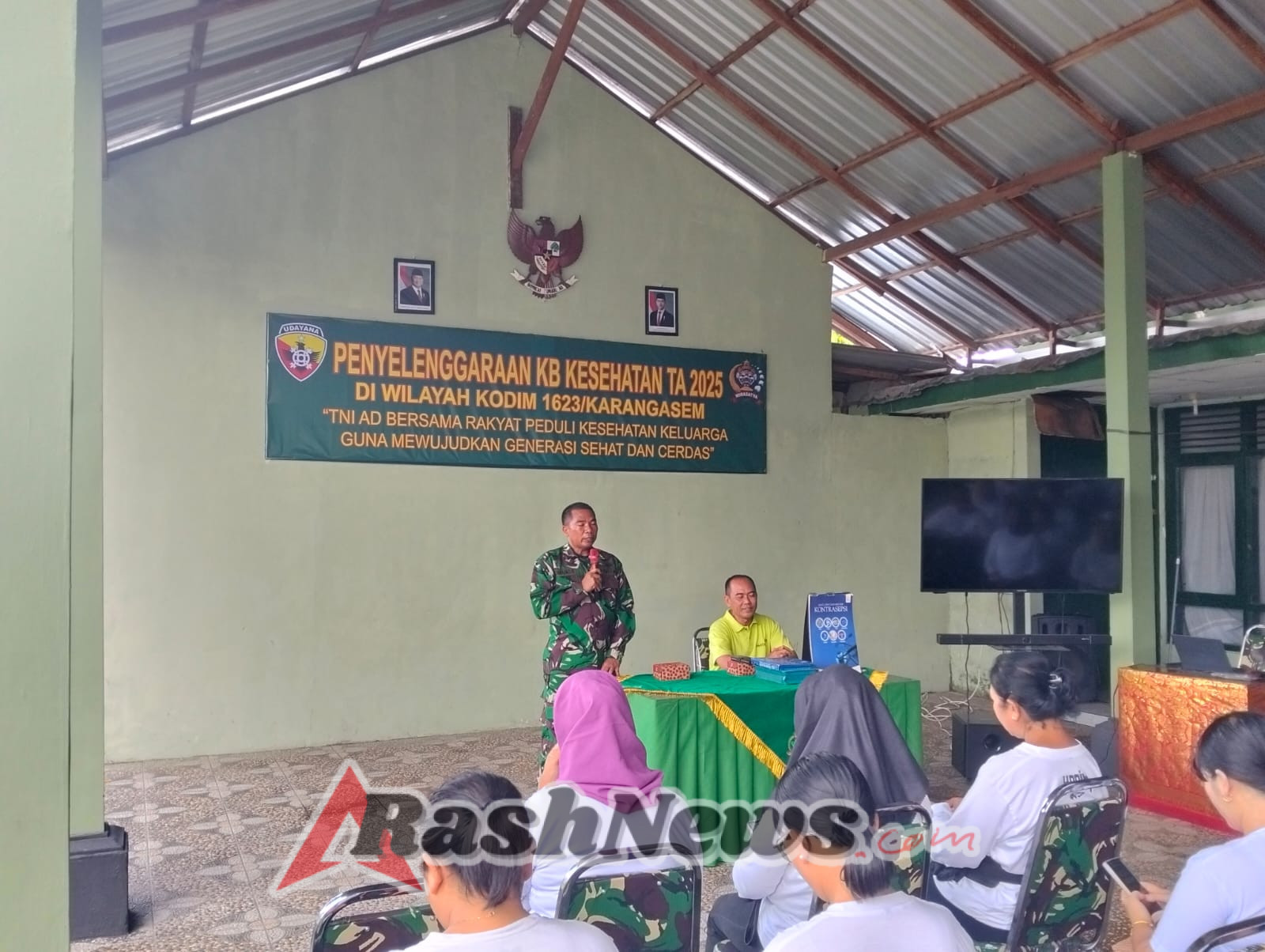 Wujudkan generasi yang sehat dan cerdas, Kodim 1623/Karangasem menggelar kegiatan penyelenggaraan KB Kesehatan.