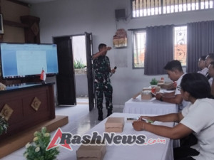 Koramil Ubud Dorong Sekolah Terapkan Tata Upacara yang Benar dan Bermakna