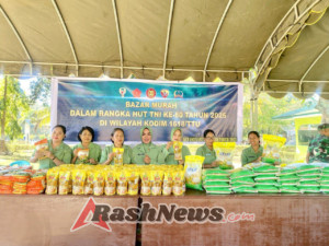 Meriah dan Bermanfaat, Bazar Murah Kodim 1618/TTU Warnai HUT TNI Ke-80