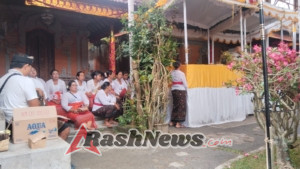 Babinsa Abianbase Dukung Pelaksanaan Upacara Plebon Alm. Ida Peranda Istri Temuku Gria Ageng Tedung