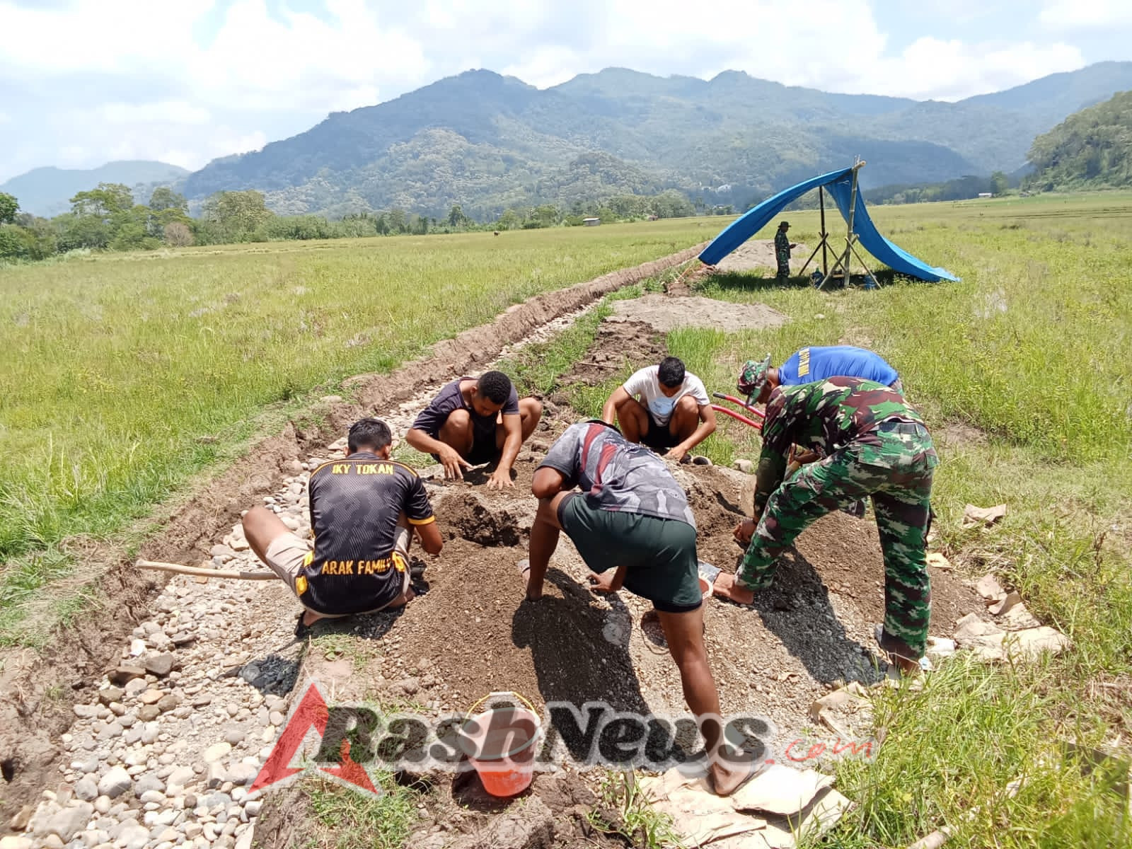 TMMD ke-126 Kodim 1625/Ngada Perkuat Infrastruktur Pertanian Lewat Proyek Irigasi di Riung Barat