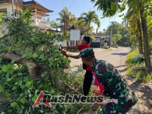 Babinsa Saba Hadir di Garis Depan Tangani Kendala Alam di Wilayah Binaan