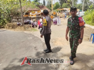 Gotong Royong Jaga Adat, Babinsa Kenderan Kawal Jalannya Upacara Resi Gana