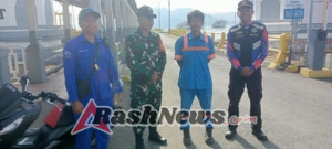 Sertu Chaeruddin Laksanakan PAM di Pelabuhan Poto Tano, Situasi Aman dan Kondusif