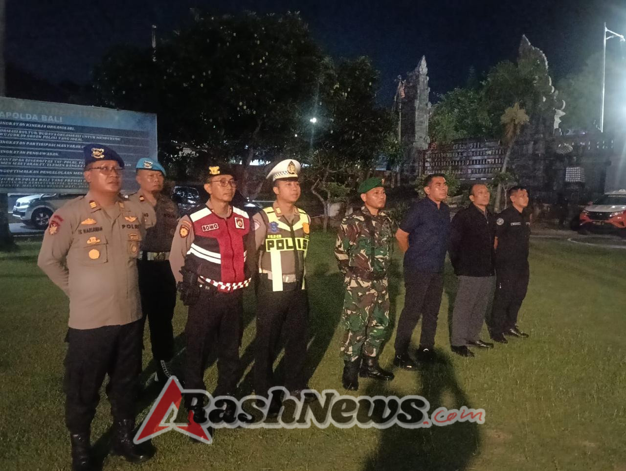 Kodim 1616/Gianyar Bersama Aparat Gabungan Gelar Patroli Antisipasi Gangguan Kamtibmas