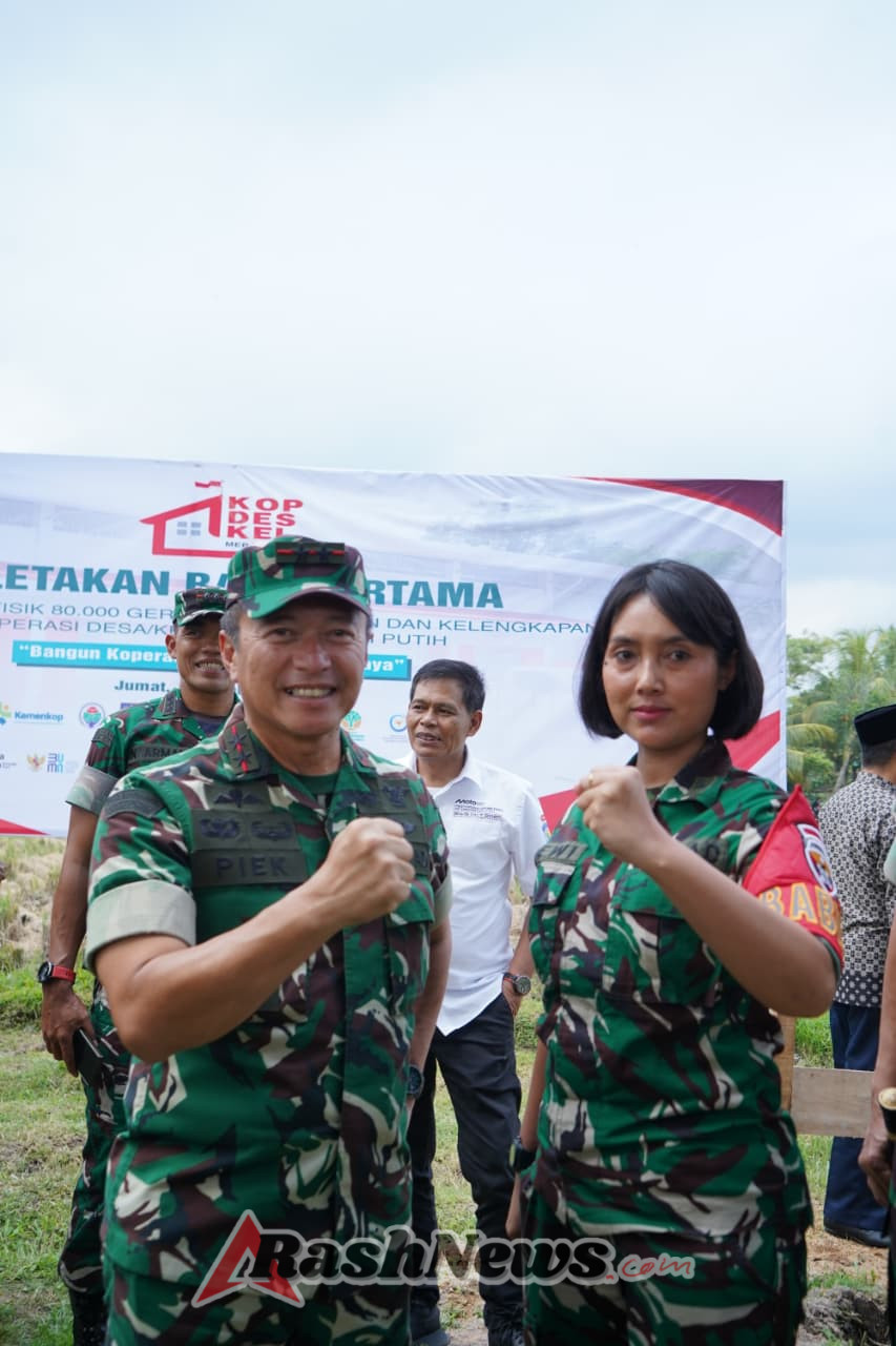 Pelda (K) Dewi Jadi Babinsa Wanita Pertama di NTB, Ikut Serta dalam Groundbreaking Koperasi Merah Putih