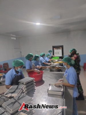 Program Makan Bergizi Gratis Disambut Antusias, Babinsa Pantai Baru Turun Langsung Dampingi Kegiatan