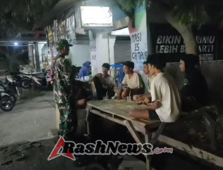 ‎Babinsa Pringgabaya Aktif Sosialisasi Bahaya Narkoba Saat Patroli Malam di Pelabuhan