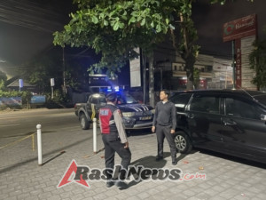 Polsek Kuta Utara Patroli Subuh Sambangi Kantor Perbankan BPD Gatsu Barat