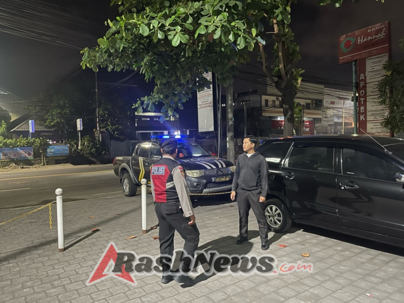 Polsek Kuta Utara Patroli Subuh Sambangi Kantor Perbankan BPD Gatsu Barat