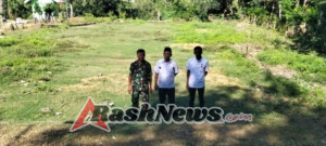 Babinsa Desa Sermong Dampingi Pasi Ter, Pastikan Kesiapan Lahan Untuk Pembangunan Gedung Koperasi Merah Putih