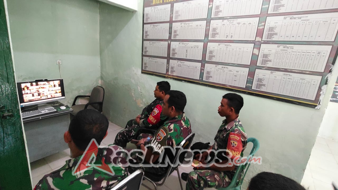 Dukung Ketahanan Pangan, Koramil 1628-02/Sekongkang Hadiri Vicon Bersama Mentan RI