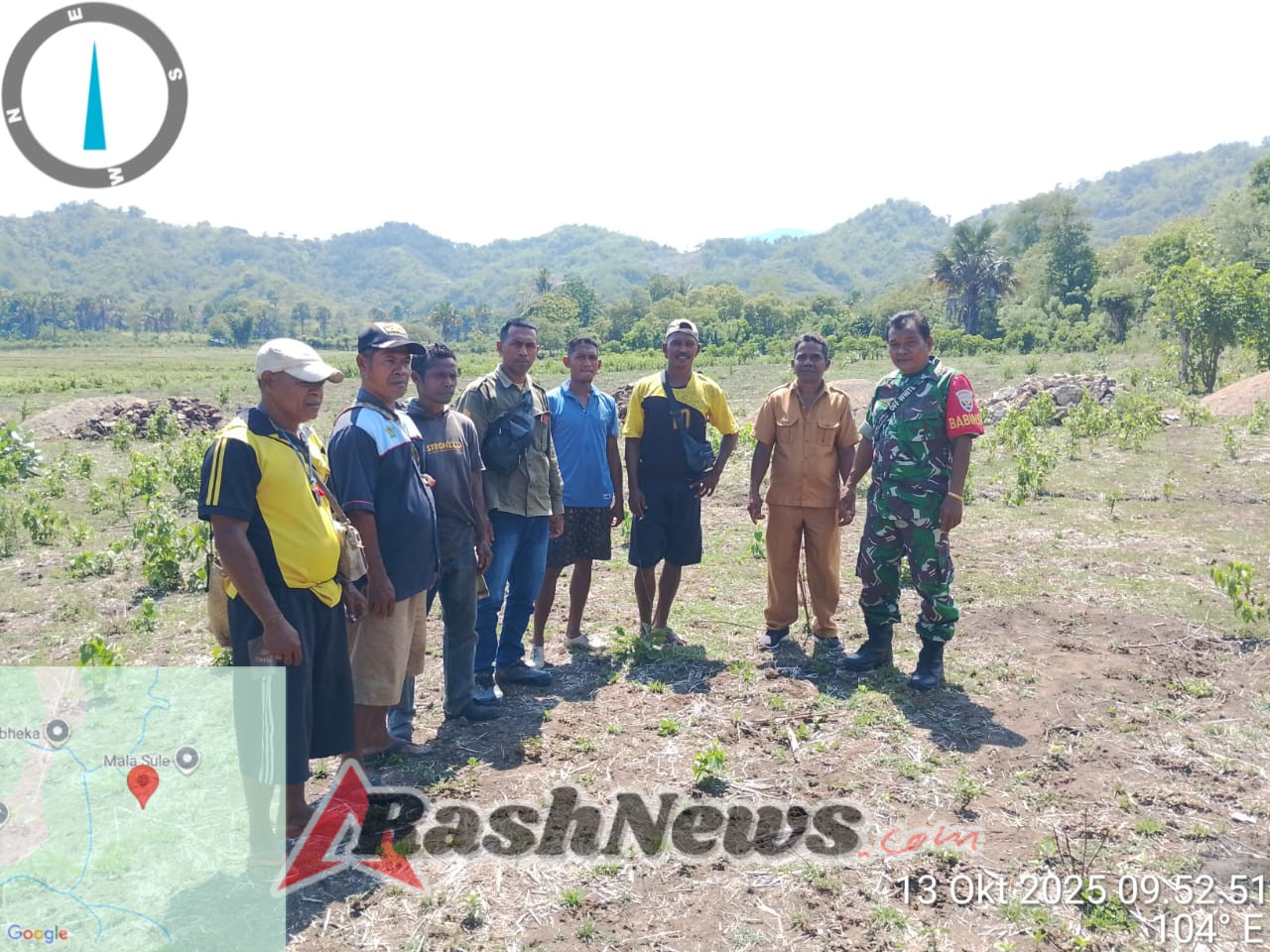 TNI AD Bantu Petani di Ende, Saluran Irigasi Tersier Mulai Dipatok