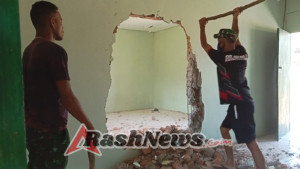 Rehab Makoramil 1625-05/Aesesa Dimulai, Personel Laksanakan Pembongkaran Awal