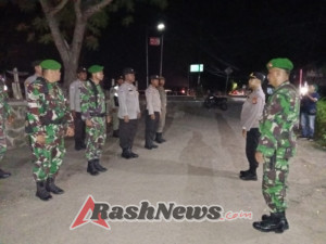 Koramil 1608-04/Woha Bersama Sat Pol PP Gelar Patroli Cipta Kondisi di Palibelo