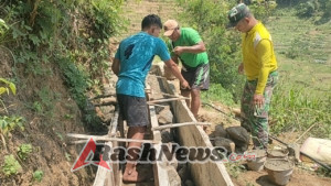 Sinergi TNI dan Warga, Saluran Irigasi Waelenteng Dibangun Ulang