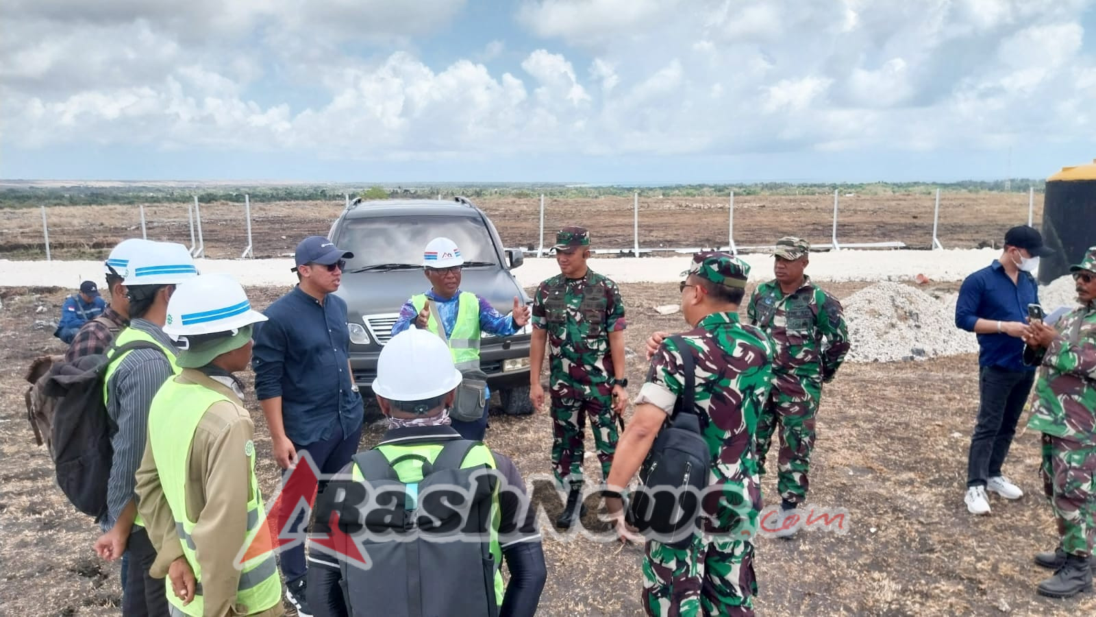 Pematokan Awal Yonif TP 876, Dandim Dampingi Tim Kemenhan di Lokasi Pembangunan